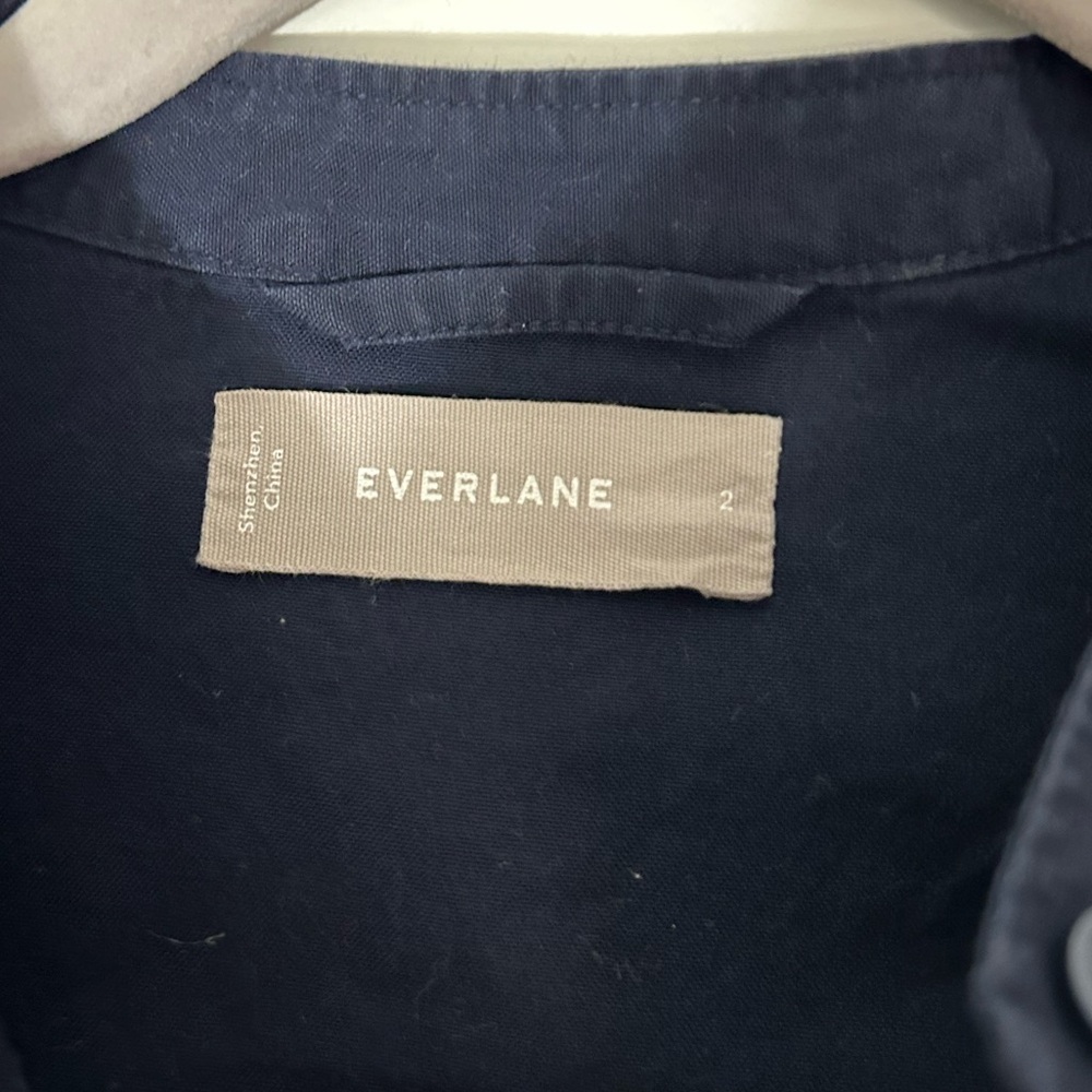 Everlane navy blue shirt dress - Picture 2 of 4
